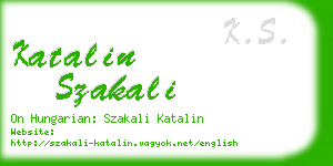 katalin szakali business card